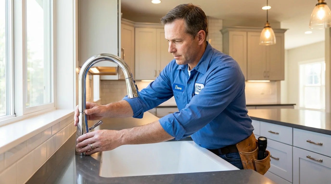 Kitchen faucet installation by Johns Plumbing LLC in Gerald